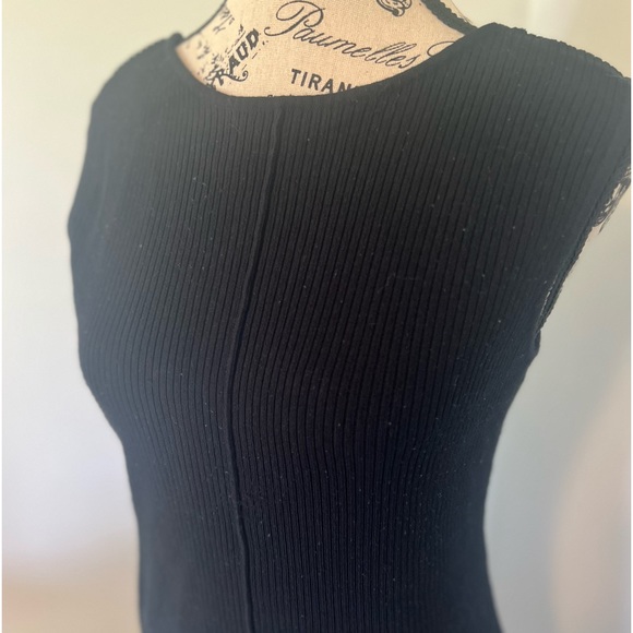 Scoop Back Black Knit Dress - Picture 5 of 5